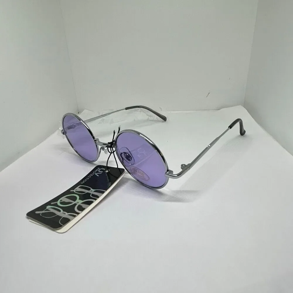 Retro Round UV400 Fashion Sunglasses – Metal Frame – New